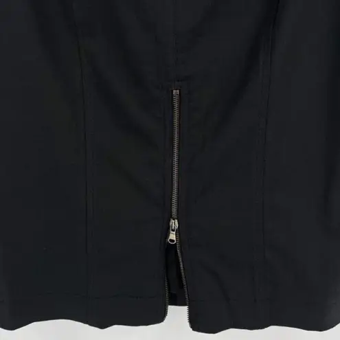 Marella Flat Front Classic Straight Pencil Skirt Charcoal Black Size 8 Back Zip Gray