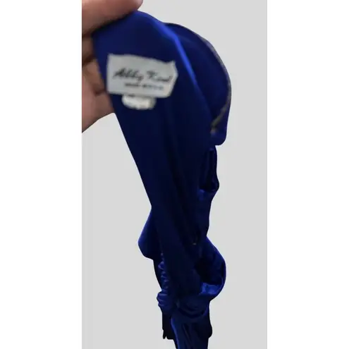 Abby Kent VTG 80s Evening Gown Prom Formal Party Dress Old Hollywood Glam Blue Size 10