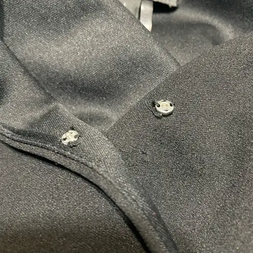 Gracia Polka Dot Mesh Sleeve Dress in Black Size Large