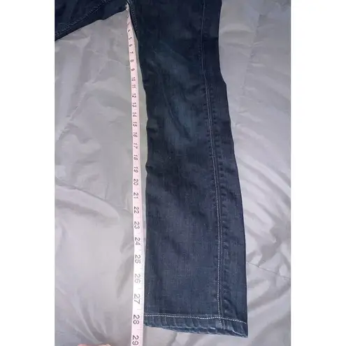 Hudson Women's Jeans Size 27 Straight Leg Dark Wash Blue Low Rise Denim Cotton