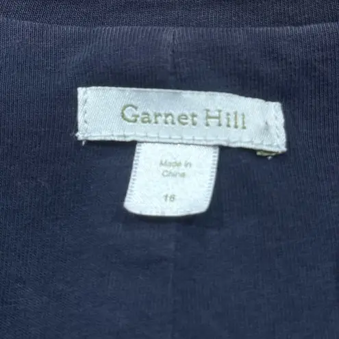 Garnet Hill Navy Blue White Trim Rowing Blazer Women’s 16