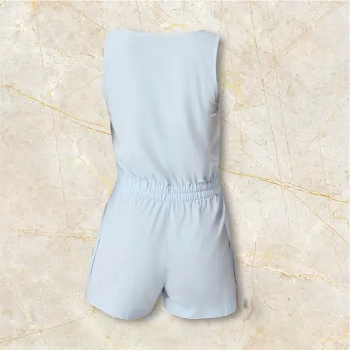 Vuori Women’s Villa Utility Romper Color Light Mist Blue Size Medium $118 New