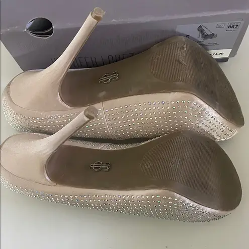 Jennifer Lopez  Blush Peep Toe Heels