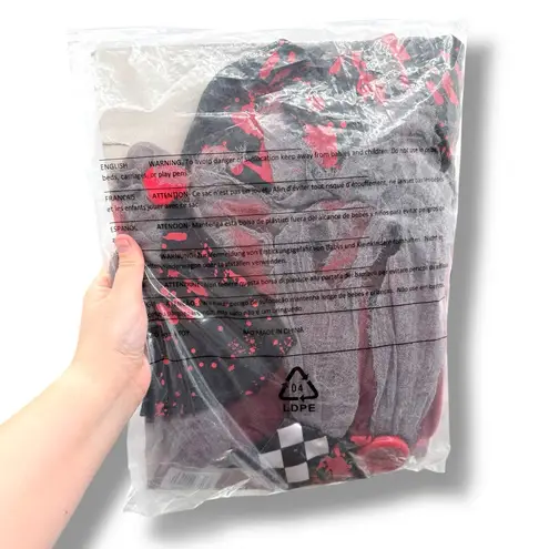 Crazy Clown NWT Costume Women's Size Small Dress & Hat Halloween Black