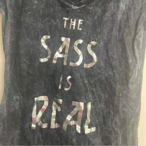 Cold Crush 100% Cotton the sass is real graphic burnout shirt