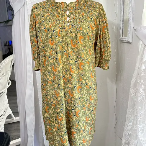 Olivia James the label Bea dress in harvest size medium (No Belt) Green