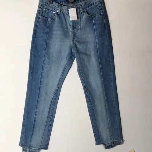 Nordstrom Caara Two Tone Straight Denim Blue Jeans NWT