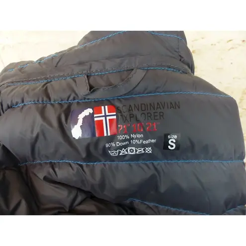 Scandinavian Explorer Down Jacket Women S Blue Ultra Light Quilted Puffer Hoodie