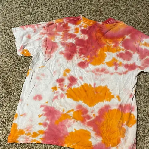 Chemistry Pink and Orange Fiber Art Swirl