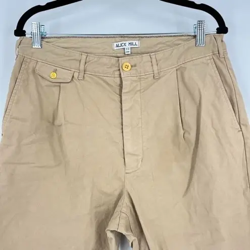 Alex Mill Standard Signature Pleated Pant Chino Tan Ankle pants Size 32 unisex Size undefined
