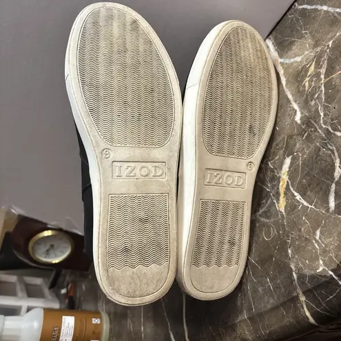 IZOD Womens Mila Black Faux Suede Pull-On Boot Sneaker Ankle Bootie Size 8