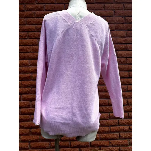 Lou & grey  pink sweater women's extra small v-neck