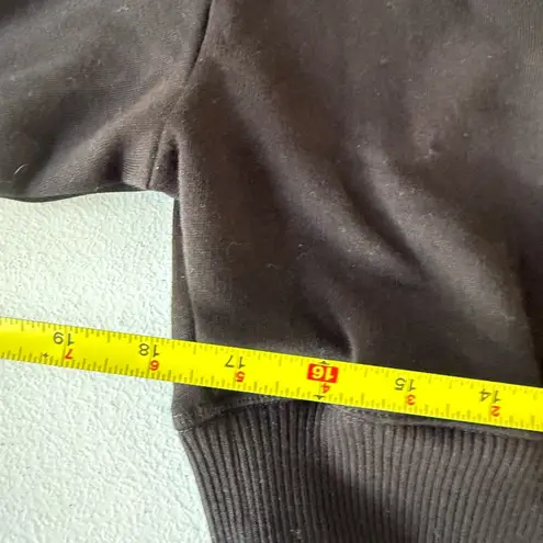 Victoria's Secret PINK Black Campus Bling Cropped Hoodie Size S Oversized