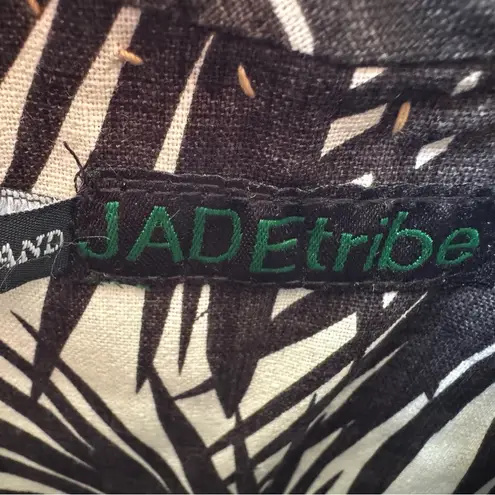 JADEtribe Aloha Woven Basket Bag with White Tassel and Pom Poms NWT Tan