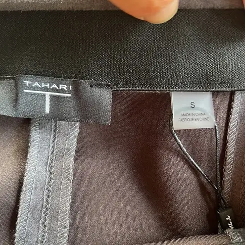 Tahari Faux Leather Charcoal Tie Dyed Leggings