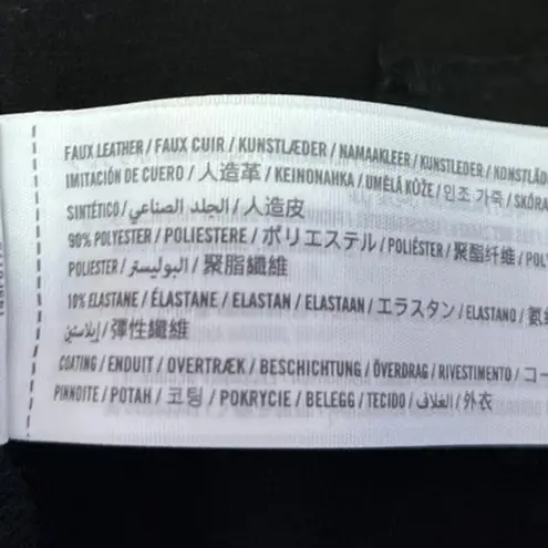 Abercrombie & Fitch NEW  Black Vegan Faux Leather High Waist Bermuda Shorts Sz S - Image 5