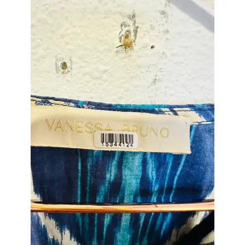 VANESSA BRUNO Blue Printed 100% Cotton V