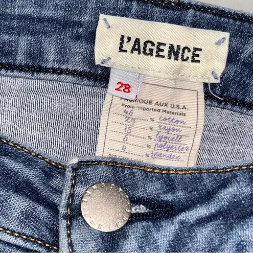 L'Agence L’AGENCE Margot Skinny High Rise Super Stretch Light Vintage Wash Jeans size 28