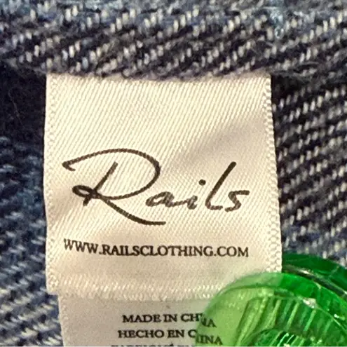 Rails Tripp Shirt Jacket Flannel Plaid Azure Sapphire Blue XL Western Shacket