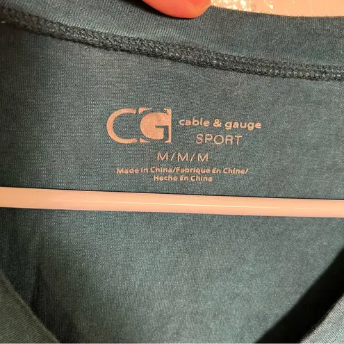 Cable & Gauge Sport V-Neck T-Shirt Turquoise Mineral Wash M