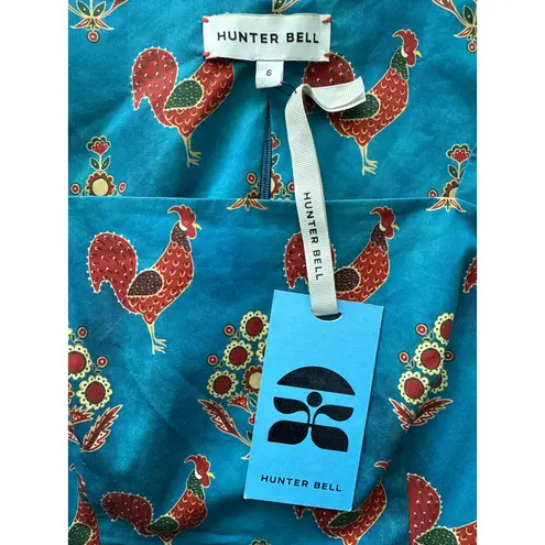 Hunter Bell Cropped Winne Long Sleeve Top in British Birdies Size 6