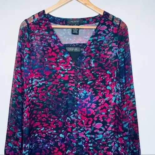 MM Couture by Miss Me Animal Print Tunic Blouse Size Small