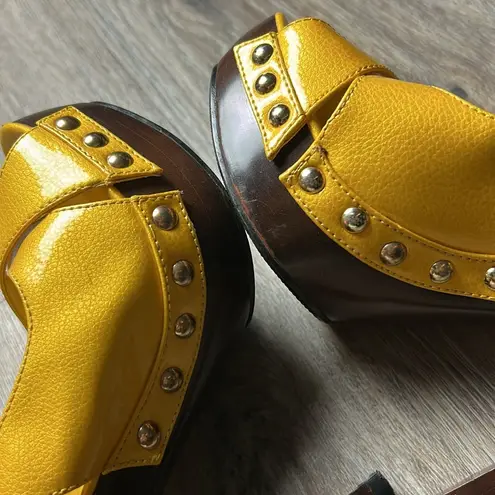 Yellow Slingback Heels by Shes Collection Size 5.5