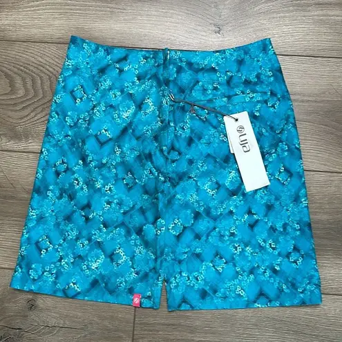 Lija 17” High Rise Turquoise Floral Print Golf Skirt Size 0 Blue