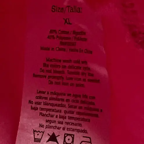 Barbie Women’s Pink &White Crew Neck Long Sleeve Heart Print Sweatshirt Sz XL