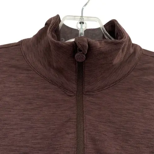 Apana  Brown Long Sleeve Quarter Zip Yoga Top