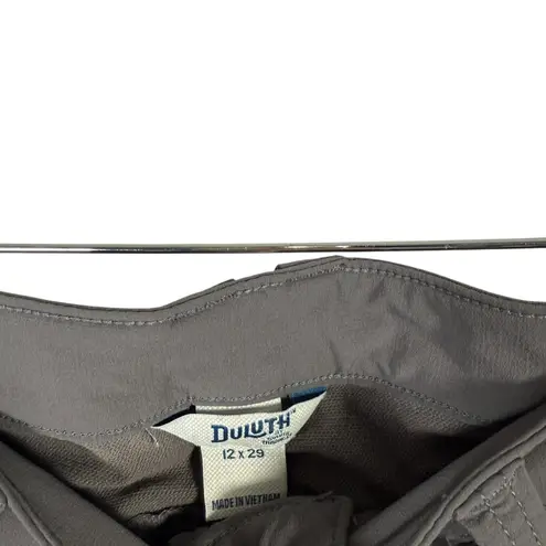 Duluth Trading Flexpedition Slim Leg Pants Grey Hiking Gorpcore Womens 12x29 Gray Size 12