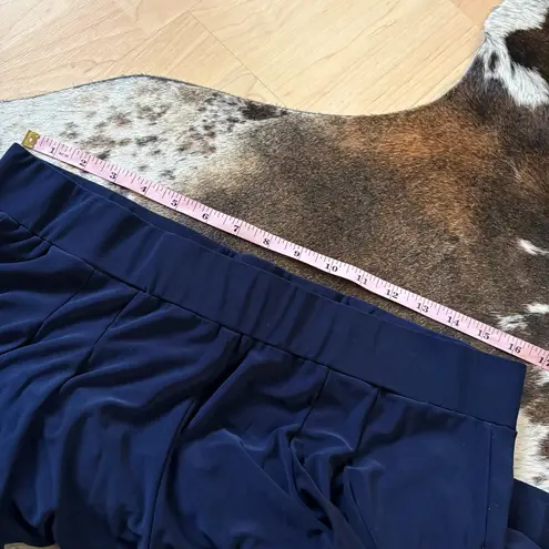 Norma Kamali Low Rise Pleated Trouser Pants Size Medium In True Navy NWT