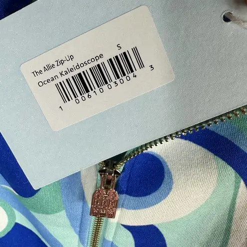 Hill House The Allie Zip Up Sweatshirt Size Small Ocean Kaleidoscope