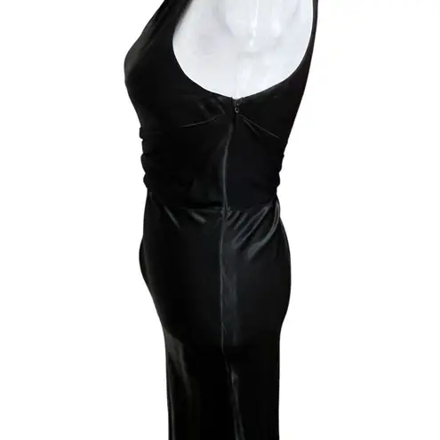 Meshki Black Calliope One Shoulder Maxi Dress Satin Draped Women’s Size XS