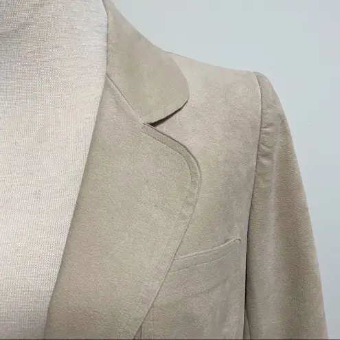 Abe Schrader Vintage Faux Suede Beige Button Gold Size 12