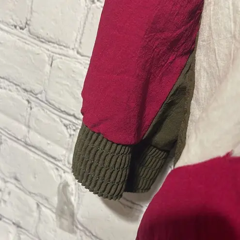 Vintage 2 Piece Windbreaker Material Cardigan Set XL Green