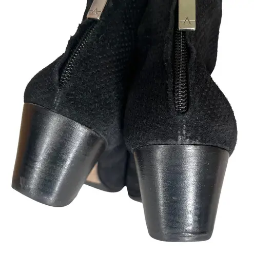 Aquatalia  Russell & Bromley Boots Women’s Size 8 Black Suede Ankle Weatherproof