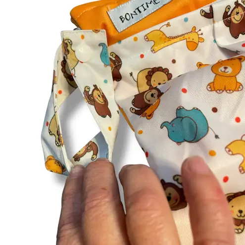 Bontime Wet Bag Diapers Laundry Swim Suit Pouch Stroller Double Zip Expandable Orange