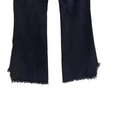 Free People  Vintage Flared Jeans Black Ash Denim Raw Hem‎ Size 27