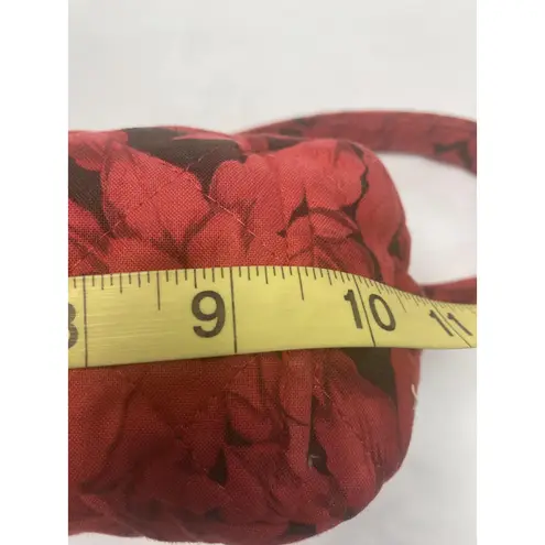 Bonnie’s Bags Red Poinsettia Fabric Handbag with Matching Coin Purse Homemade