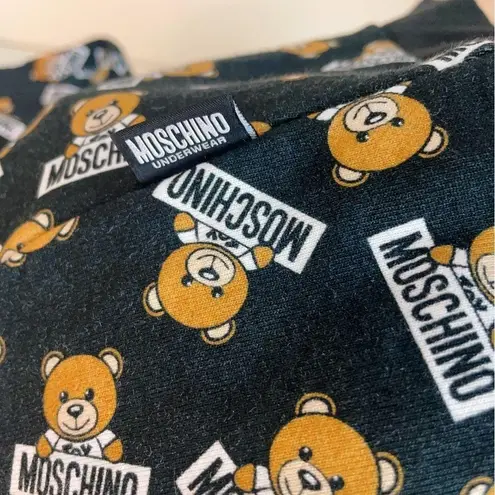 Moschino Authentic Allover Bear Print Sweatshirt Mini Dress