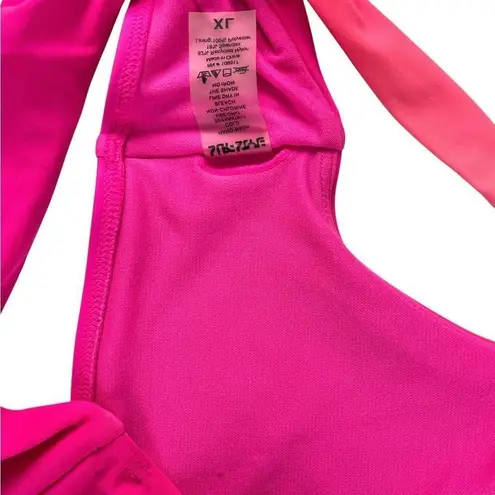 Surf Style Pink Ombre One Shoulder Bikini Top Size XL