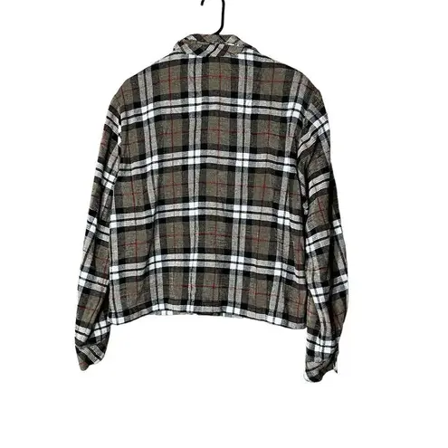 Christopher & Banks Vintage  Plaid Knit Button Down Shacket Size XL