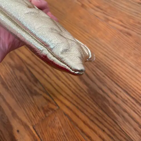 Lauren Merkin Eve Leather Clutch Evening Metallic gold