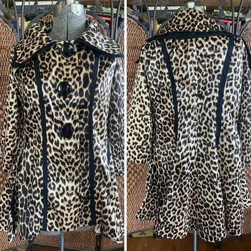 Size L//Vintage 90s Glam Cheetah Print Jacket Black Size L