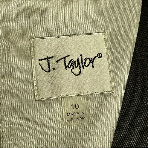 Julian Taylor Silver & Black Netting w/ Sewed Flowers A-Line & High Low Size 10 - Image 11