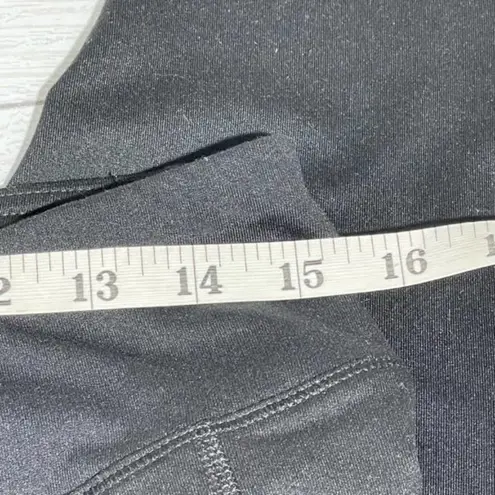 Just My Size Black White Mesh Panel Cropped Athletic Leggings Size 1X