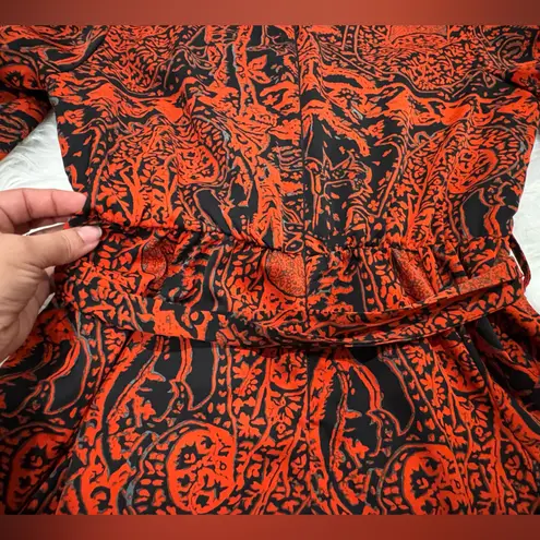 AX Paris Red and Black Long Sleeve Dress Size 16