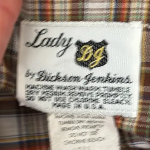 Vintage 70s Lady DJ by Dickson Jenkins Earth Tone Plaid Pearl Snap Western Shirt Size undefined