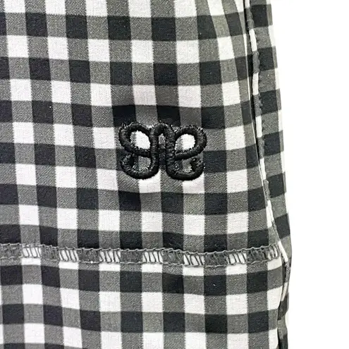 ALBION FIT NWT Albion Black Check Jumpsuit Size LP Large Petite Short Sleeve Travel Stretch